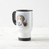 Mug De Voyage Peinture beagle - Cute Original Chien Art (Devant gauche)