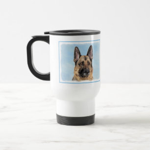 Mug De Voyage Peinture berger allemande - jolie art original chi