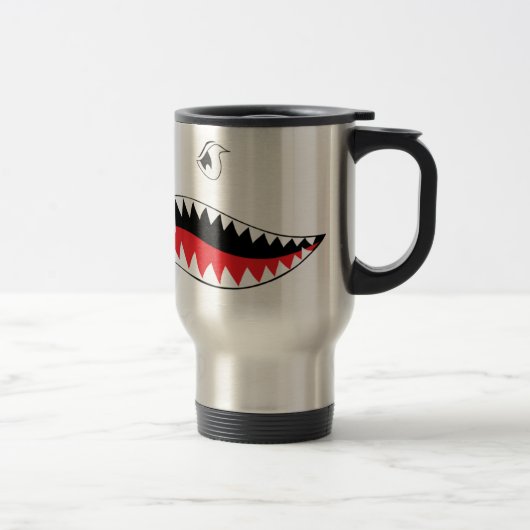 Mug De Voyage Peinture de bouche de requin (Droit)