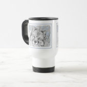 Mug De Voyage Peinture de Keeshond Beth - Cute Original Dog Art (Devant gauche)
