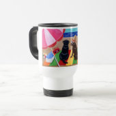 Mug De Voyage Peinture de Labradors de brise d'été (Devant gauche)