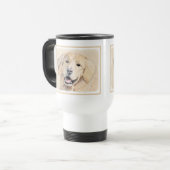 Mug De Voyage Peinture Golden Retriever - Joli art original chie (Devant gauche)