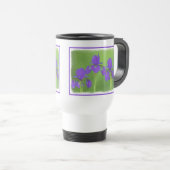 Mug De Voyage Peinture Iris Violet - Art Fleur Originale (Devant droit)