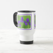 Mug De Voyage Peinture Iris Violet - Art Fleur Originale (Devant gauche)