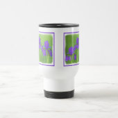 Mug De Voyage Peinture Iris Violet - Art Fleur Originale (Centre)