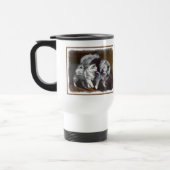 Mug De Voyage Peinture Keeshond Playtime - Jolie art original ch (Gauche)