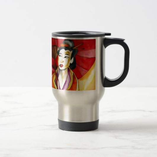Mug De Voyage peinture originale d'art Geisha (Droit)