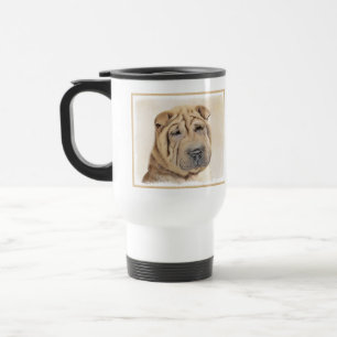 Mug De Voyage Peinture Shar Pei - Cute Original Chien Art