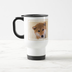 Mug De Voyage Peinture Shiba Inu (Rouge) - Art Chien original