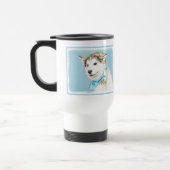 Mug De Voyage Peinture Sibérienne Husky Puppy - Art Chien origin (Gauche)