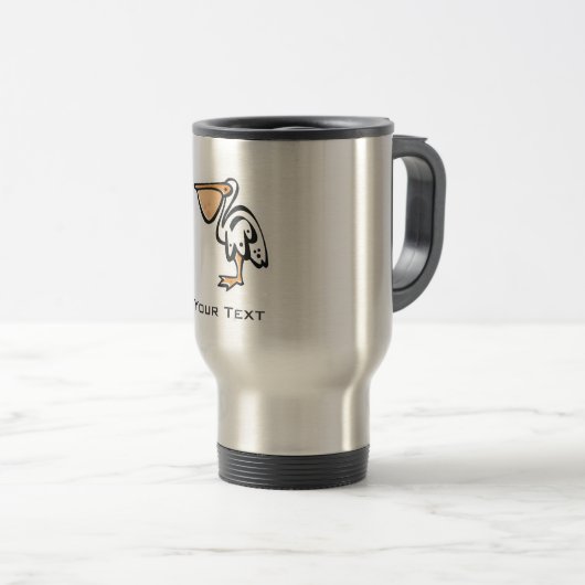 Mug De Voyage Pélican mignon ; Cool (Devant droit)