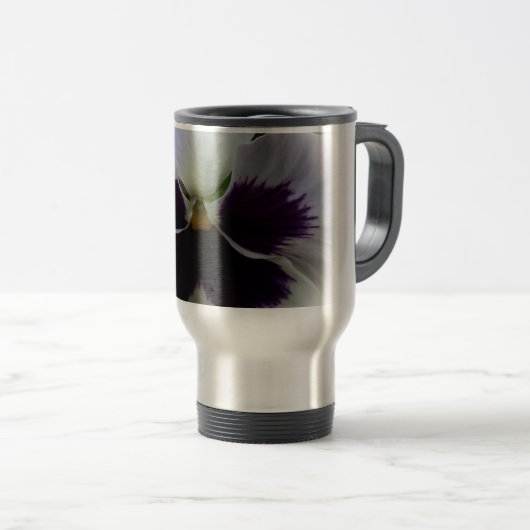 Mug De Voyage Pensée violette et blanche (Devant droit)