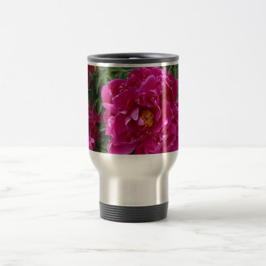 Mug De Voyage Peonies Acier Inoxydable Voyage/Mug de navette (Centre)