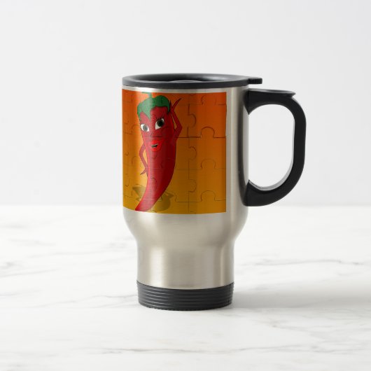 Mug De Voyage Pepper Rouge Diva Puzzle (Droit)