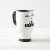 Mug De Voyage Père fier des T-shirts et des cadeaux d'un soldat (Devant gauche)