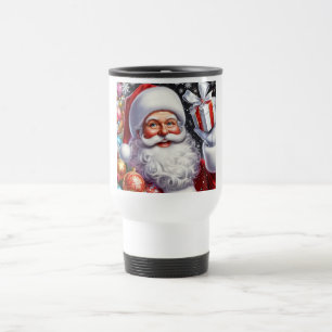 Mug De Voyage Père Noël classique avec présent & ornements