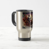 Mug De Voyage Père Noël/Reindeer steampunk Noël/hiver (Devant gauche)
