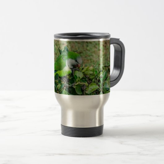 Mug De Voyage Perroquet vert (Devant droit)