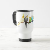 Mug De Voyage Perruches et Cockatiels ! (Devant gauche)