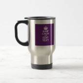 Mug De Voyage Personalisé KEEP CALM Votre texte sur Décor violet (Gauche)