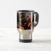 Mug De Voyage Personalized Family Christmas Photo  (Devant droit)