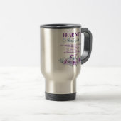 Mug De Voyage Personalized Fear Not Isaiah 41:10 Purple Floral (Devant droit)