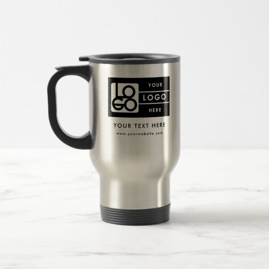 Mug De Voyage Personalized Logo Website QR Code Text Promotional (Gauche)