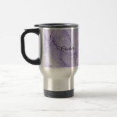 Mug De Voyage Personalized Luxury Marble Pattern Custom Name (Gauche)