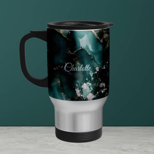 Mug De Voyage Personalized Luxury Marble Pattern Custom Name