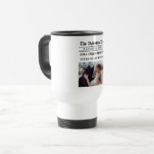 Mug De Voyage Personalized Valentine Newspaper (Devant gauche)