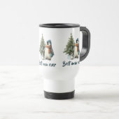 Mug De Voyage Personalized Winter Penguin “Best Mom Ever” (Devant droit)