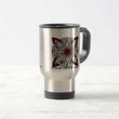 Mug De Voyage Personnalisable Céltic Knot Doodle Maroon Red (Devant droit)