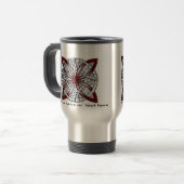 Mug De Voyage Personnalisable Céltic Knot Doodle Maroon Red (Devant gauche)