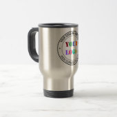 Mug de Voyage Personnalisé avec Logo et Texte de V (Devant gauche)