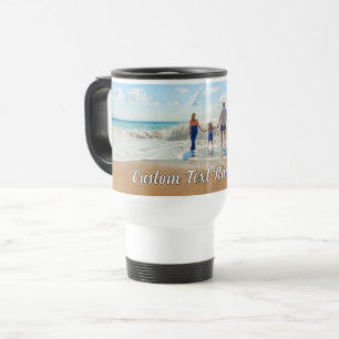Mug de voyage personnalisé avec votre photo et tex