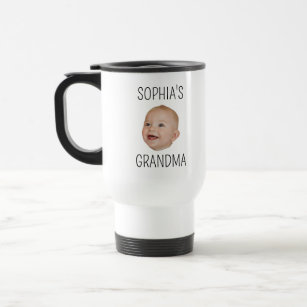 Mug De Voyage Personnalisé Baby Face Photo Grand-mère