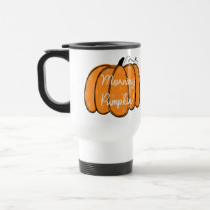 Mug De Voyage Personnalisé Cute Orange Good Morning Citrouille