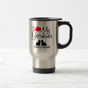 Mug De Voyage Personnalisé J'Aime Mes Deux Yorkies