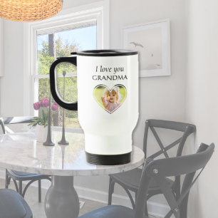 Mug De Voyage Personnalisé Je t'aime Grand-mère Enfants Coeur ph