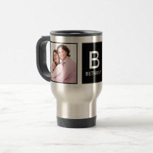Mug De Voyage Personnalisé Moderne Personnalisé 2 x Photo