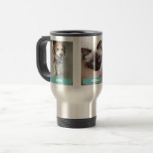 Mug De Voyage Personnaliser 3 animaux de compagnie Photos et nom (Devant gauche)
