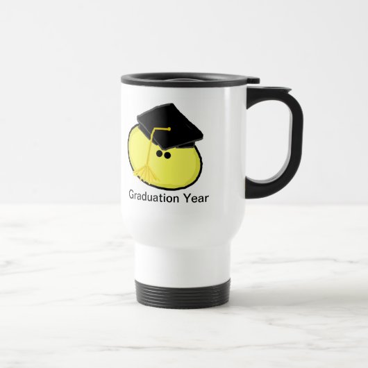 Mug De Voyage Personnaliser d'icône d'obtention du diplôme il !  (Droite)
