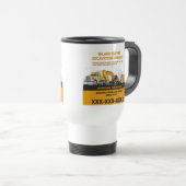 Mug De Voyage Personnaliser Excavation Générale Entrepreneur Con (Devant droit)