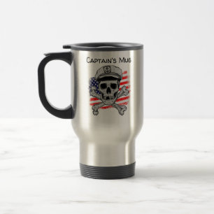 Mug De Voyage Personnaliser la casquette de capitaine drapeau US