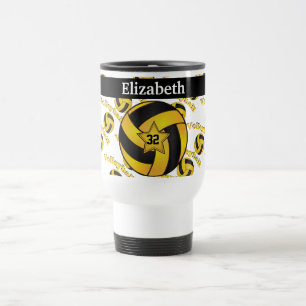 Mug De Voyage Personnaliser le volley-ball jaune vif