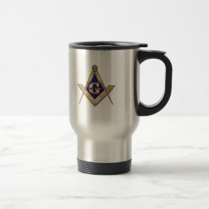 MUG DE VOYAGE PERSONNALISEZ LE CARRÉ ET LA BOUSSOLE MAÇONNIQUES