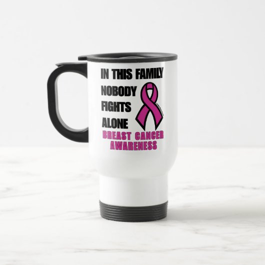 Mug De Voyage PERSONNE NE SE BAT SEUL...Cancer du sein (Gauche)