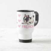 Mug De Voyage Petit Amoureux des chiens Français Chiot Cadeau Fr (Devant droit)