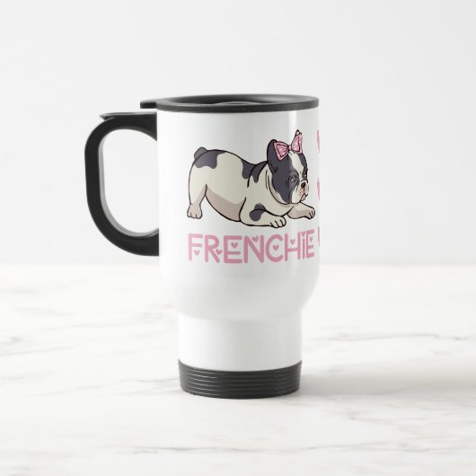 Mug De Voyage Petit Amoureux des chiens Français Chiot Cadeau Fr (Gauche)