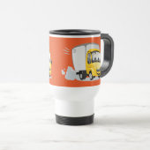 Mug De Voyage Petit Camion Cartoon Jaune pour enfants ! (Devant droit)